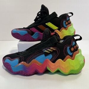 Adidas Crazy 1 Infinity Sneakers 7.5 Black Multi-Color Basketball Shoes